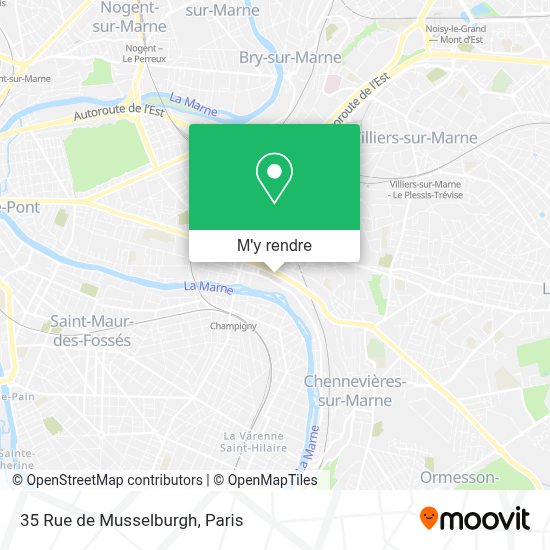 Meilleurs itinéraires vers 35 Rue de Musselburgh en Bus, RER ou Métro
