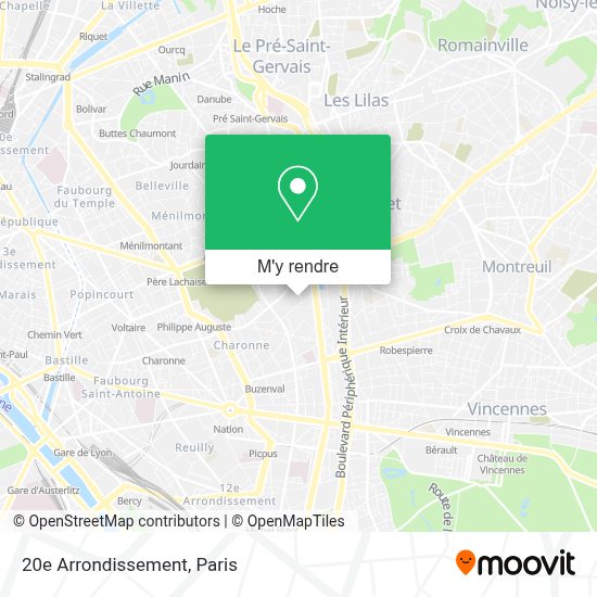 Le 20E Arrondissement De Paris : Guide De Voyage Et Culture Locale Comment aller à 20e Arrondissement à Paris en Métro, Bus, Tram ou Train