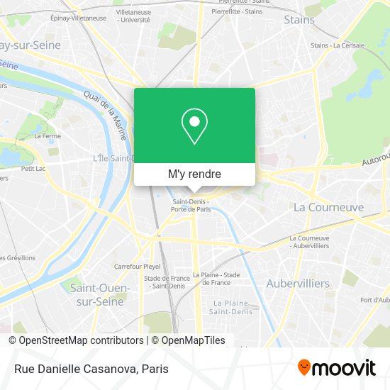 Comment aller à Rue Danielle Casanova à SaintDenis en métro, bus