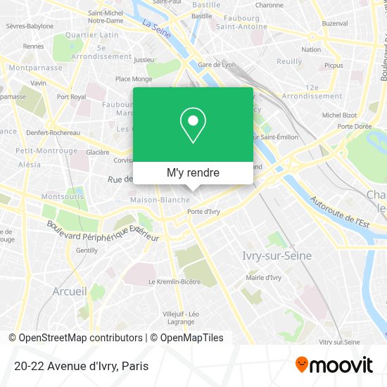 Comment aller à 2022 Avenue d'Ivry à Paris en Bus, Métro, Tram, RER