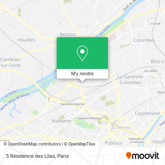 Comment aller à 5 Résidence des Lilas à Nanterre en Bus, Métro, Train