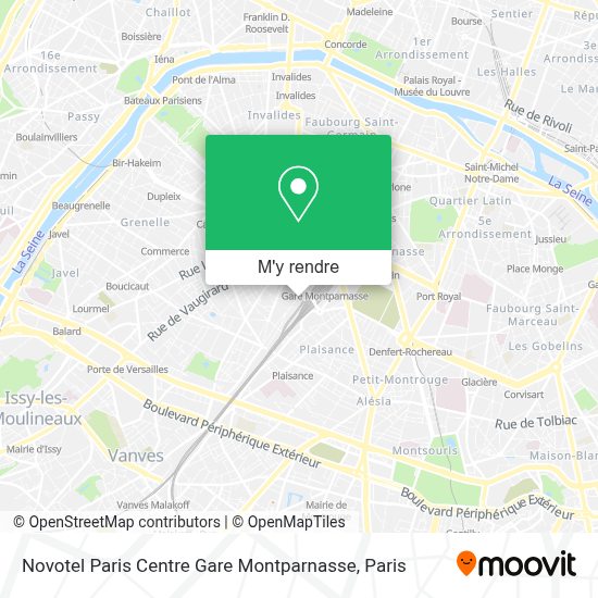 Pain Points Liés À La Carte Des Novotel En France Comment aller à Novotel Paris Centre Gare Montparnasse à Paris en Bus