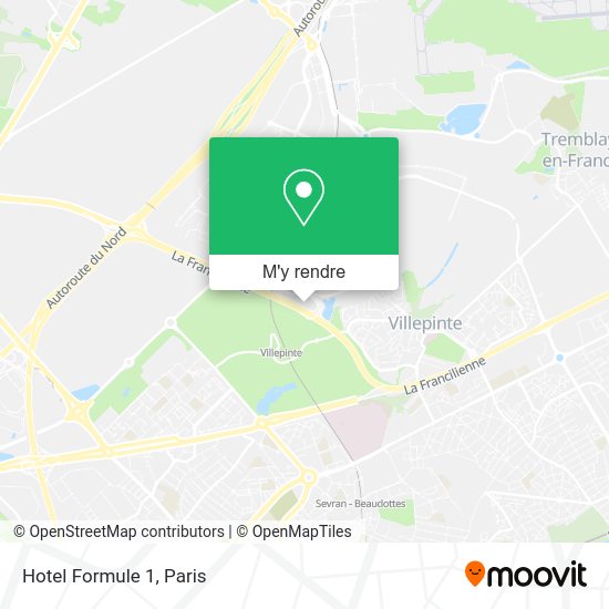 Pain Points De La Carte De France Hotel Formule 1 Comment aller à Hotel Formule 1 à Villepinte en Bus ou RER ? Moovit