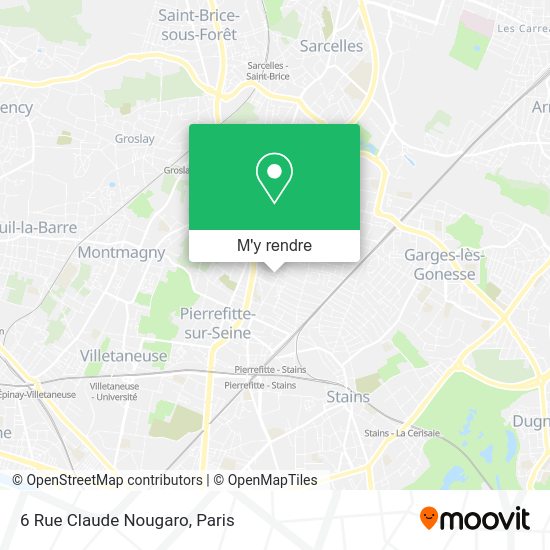 Comment aller à 6 Rue Claude Nougaro à PierrefitteSurSeine en bus