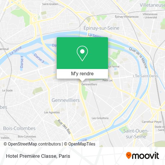 Pain Points Liés À La Carte Des Hôtels Première Classe En France Comment aller à Hotel Première Classe à Gennevilliers en Bus, Métro