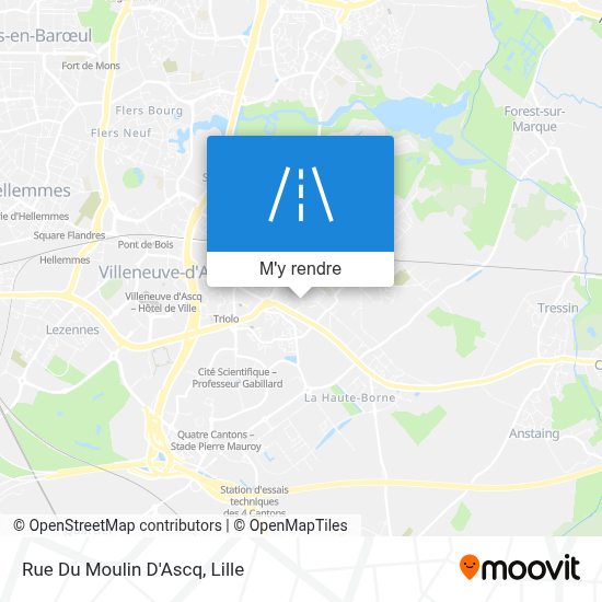 Comment aller à Rue Du Moulin D'Ascq à VilleneuveD'Ascq en Bus, Métro