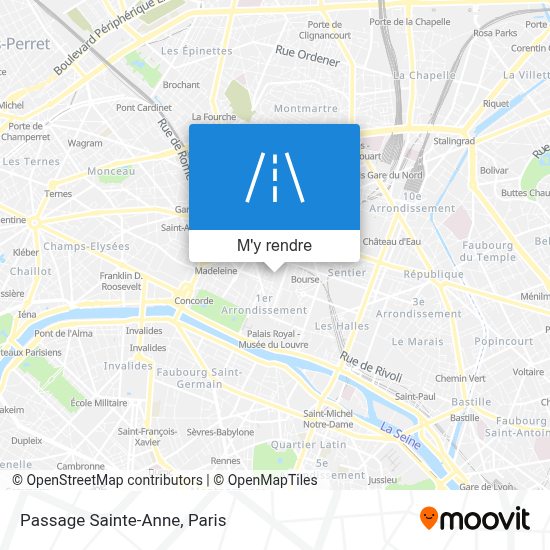 Comment aller à Passage SainteAnne, Paris en bus, métro, train ou RER?
