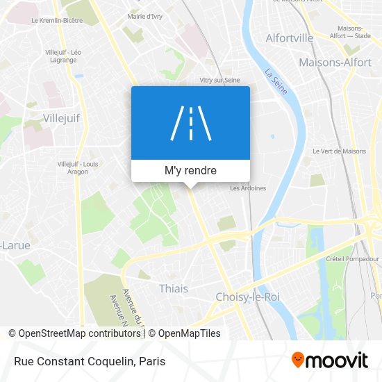 Comment aller à Rue Constant Coquelin à VitrySurSeine en Bus, Métro