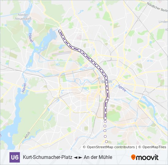 U6 Route Fahrpläne, Haltestellen & Karten AltTegel