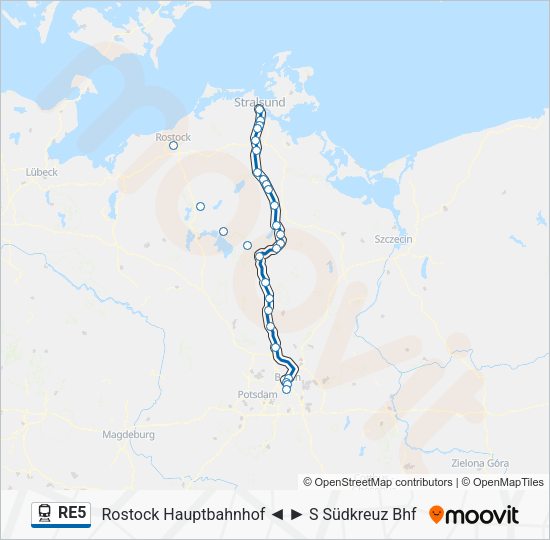 re5 Route Fahrpläne, Haltestellen & Karten S+U Berlin Hauptbahnhof
