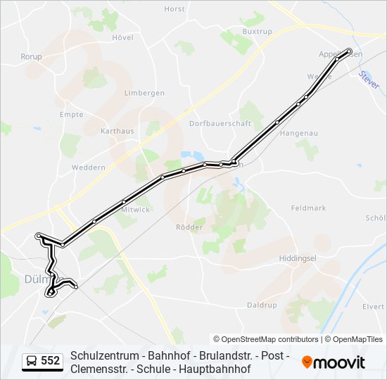 552 Route Schedules, Stops & Maps Dülmen, Bahnhof (Updated)