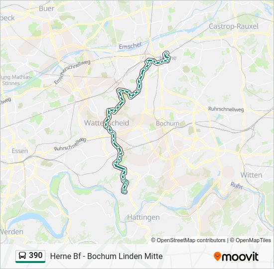 390 Bus Route Timetable 390 Route: Schedules, Stops & Maps - Bochum Linden Mitte (Updated)