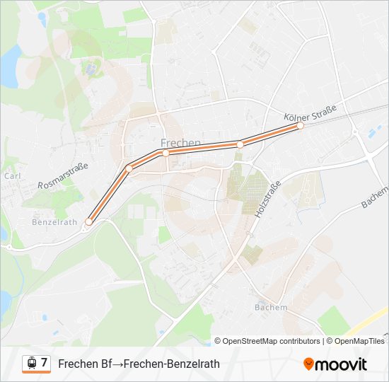 7 Route Fahrpläne, Haltestellen & Karten Frechen Bf‎→Frechen Frechen