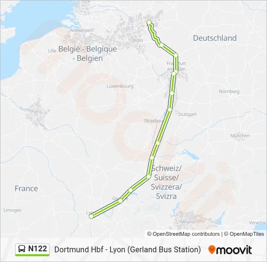 N122 Route Schedules, Stops & Maps Dortmund Hbf (Updated)