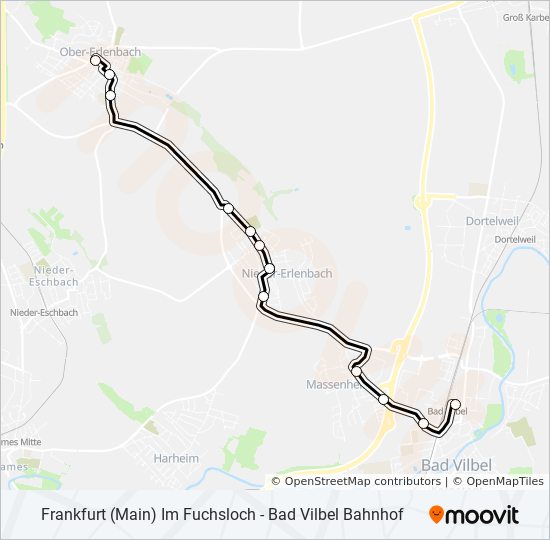 65 Route Fahrpläne, Haltestellen & Karten Bad Homburg V.D.H.Ober