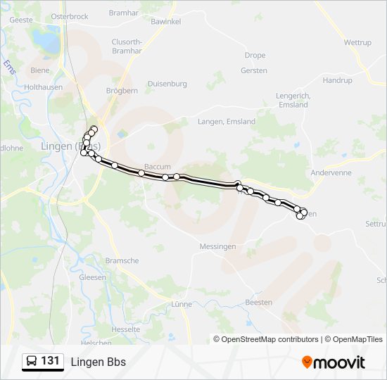 131 Route Schedules Stops Maps Lingen Bbs