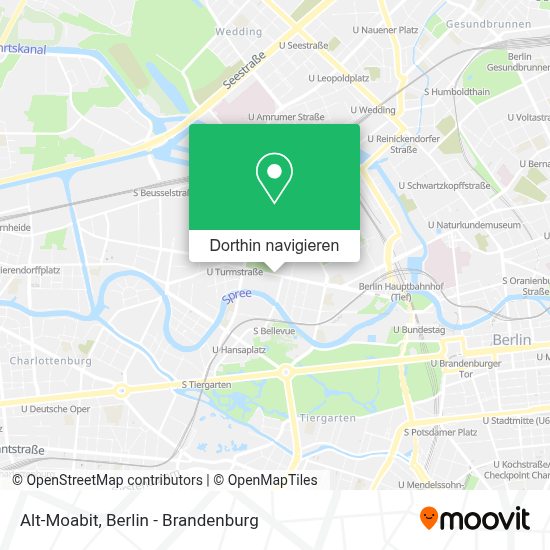 Wie komme ich zu AltMoabit in Moabit mit dem Bus, der UBahn, der Bahn