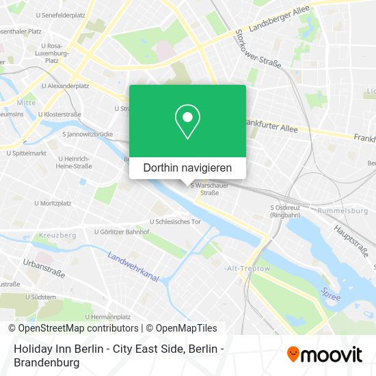 Holiday Inn Karte Wie komme ich mit Bus, UBahn, Bahn, SBahn oder Straßenbahn nach