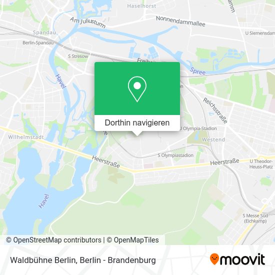 Waldbühne Berlin Karte Wie komme ich mit Bus, UBahn, Bahn oder SBahn nach Waldbühne Berlin
