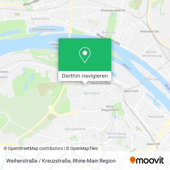 Wie komme ich zu der Weiherstraße / kreuzstraße in Mainz mit dem Bus