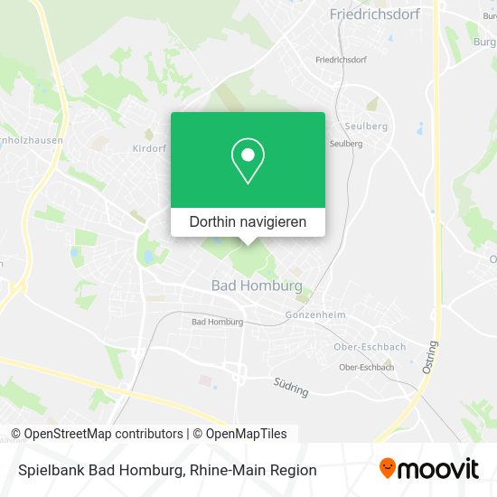 Spielbank Deutschland Karte Wie komme ich zu Spielbank Bad Homburg in Hochtaunuskreis mit dem Bus