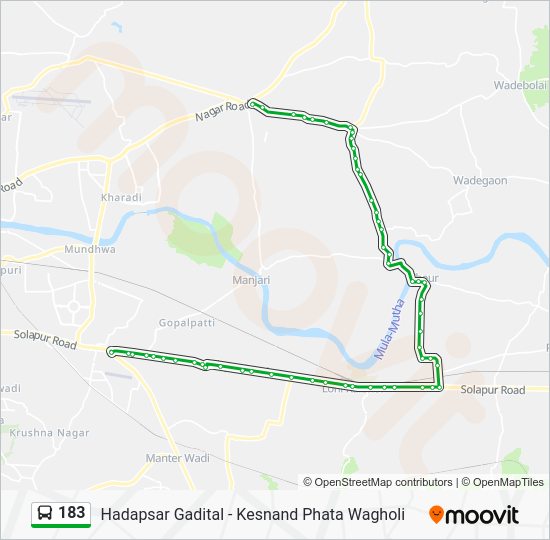 183 Route Schedules, Stops & Maps Hadapsar Gadital (Updated)
