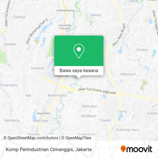 Cara ke Komp Perindustrian Cimanggis di Depok menggunakan bis atau kereta?
