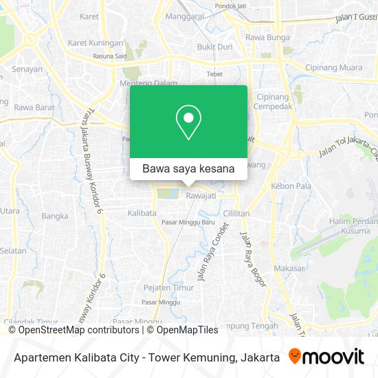 Cara ke Apartemen Kalibata City Tower Kemuning di Jakarta Selatan menggunakan Bis atau Kereta?