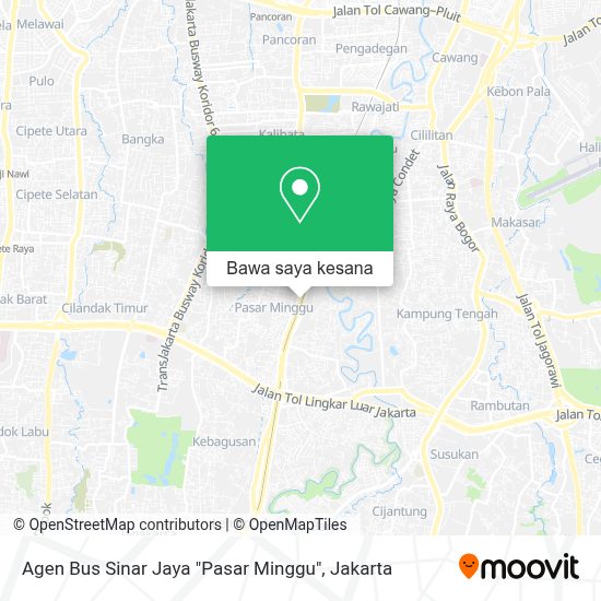 Cara ke Agen Bus Sinar Jaya "Pasar Minggu" di Jakarta