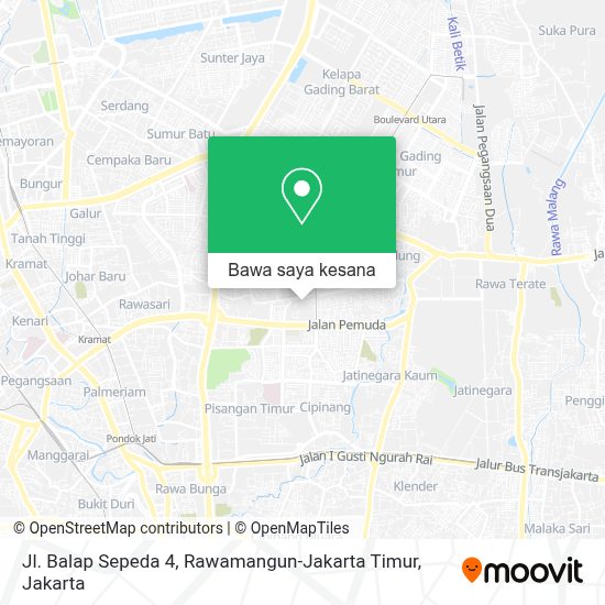 Cara Ke Jl. Balap Sepeda 4, Rawamangun-Jakarta Timur Menggunakan Bis Atau Kereta?