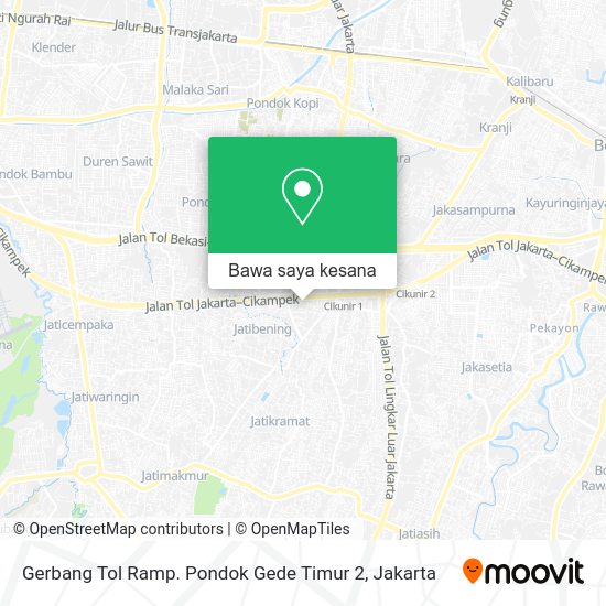 Cara ke Gerbang Tol Ramp. Pondok Gede Timur 2 di Kota Bekasi(04)