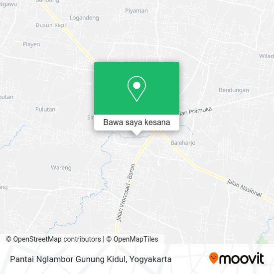 Cara ke Pantai Nglambor Gunung Kidul di Gunung Kidul