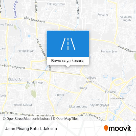 Bagaimana menuju ke Jalan Pisang Batu I, Kota Bekasi dengan bis atau kereta?