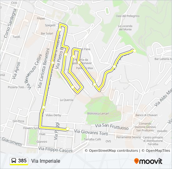 385 Bus Route Map 385 Route: Schedules, Stops & Maps - Via Imperiale (Updated)