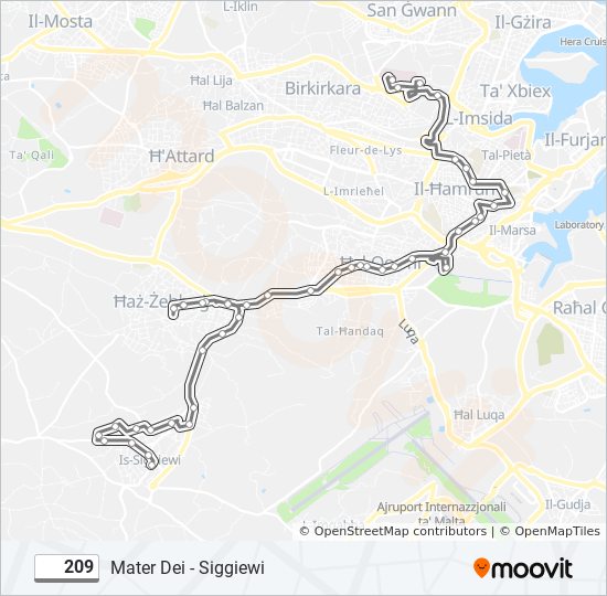209 Route Schedules, Stops & Maps Mater Dei (Updated)