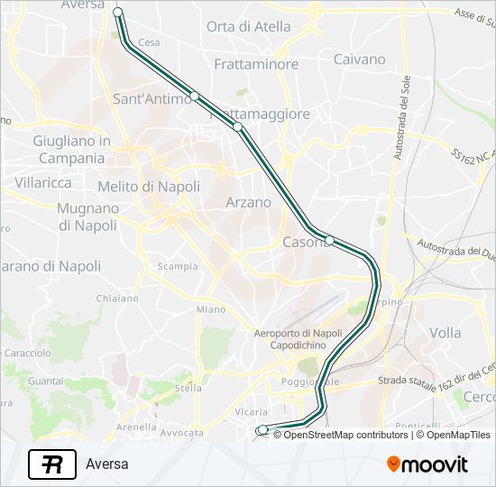 Linea r orari, fermate e mappe Aversa (Aggiornato)