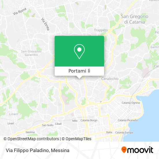 Come arrivare a Via Filippo Paladino a Catania con Bus? Moovit