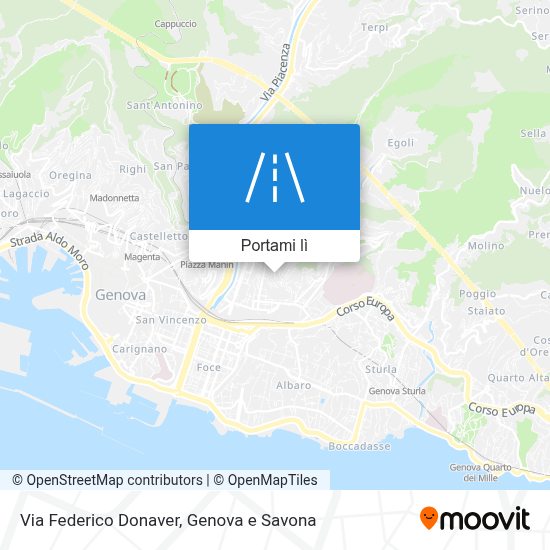 Come arrivare a Via Federico Donaver a Genova con Bus, Treno o