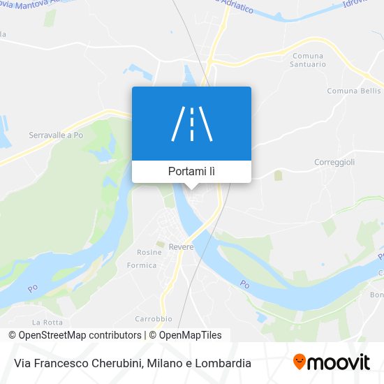 Come arrivare a Via Francesco Cherubini a Ostiglia con Bus o Treno?