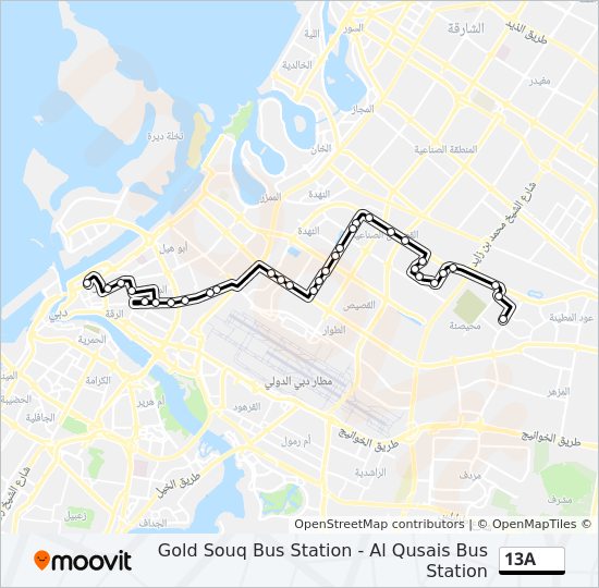 13a Route Schedules, Stops & Maps Qusais, Bus Station (Updated)