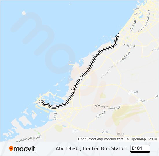e101 Route Schedules, Stops & Maps Abu Dhabi, Central Bus Station