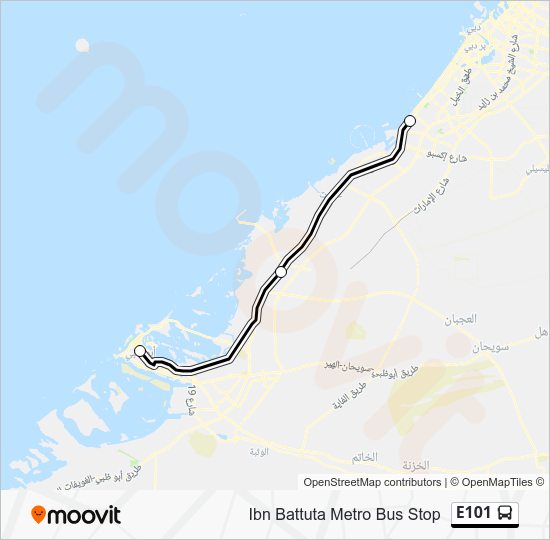 Dubai To Abu Dhabi Map