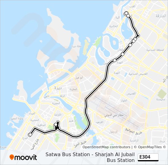 e304 Route Schedules, Stops & Maps Sharjah, Al Jubail Bus Station