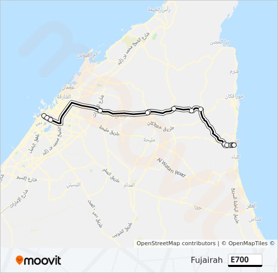 e700 Route Schedules, Stops & Maps Fujairah (Updated)