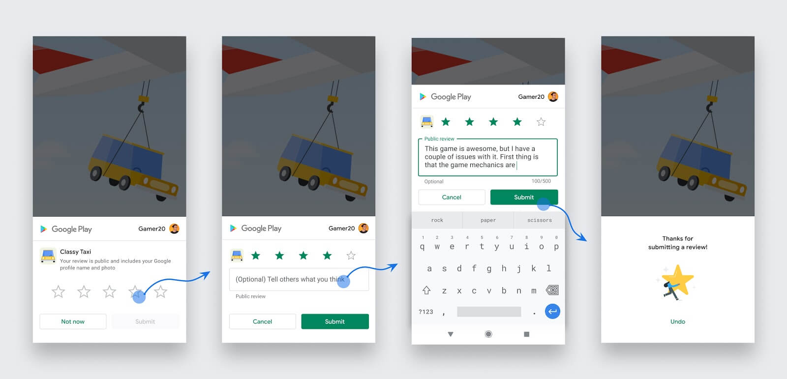 Prompting for app reviews and ratings on iOS and Android Appbot