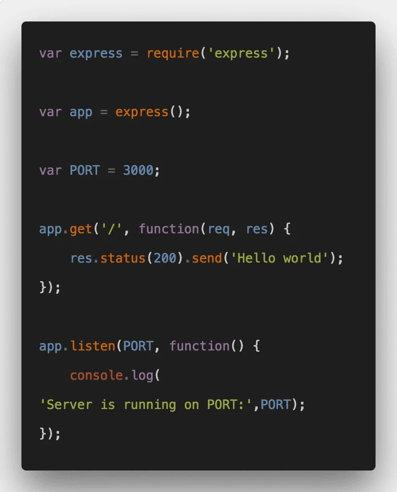 How to build nodejs web server from scratch