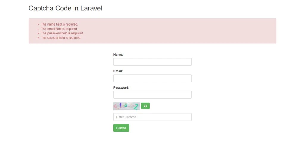 How to Generate Captcha Code in Laravel