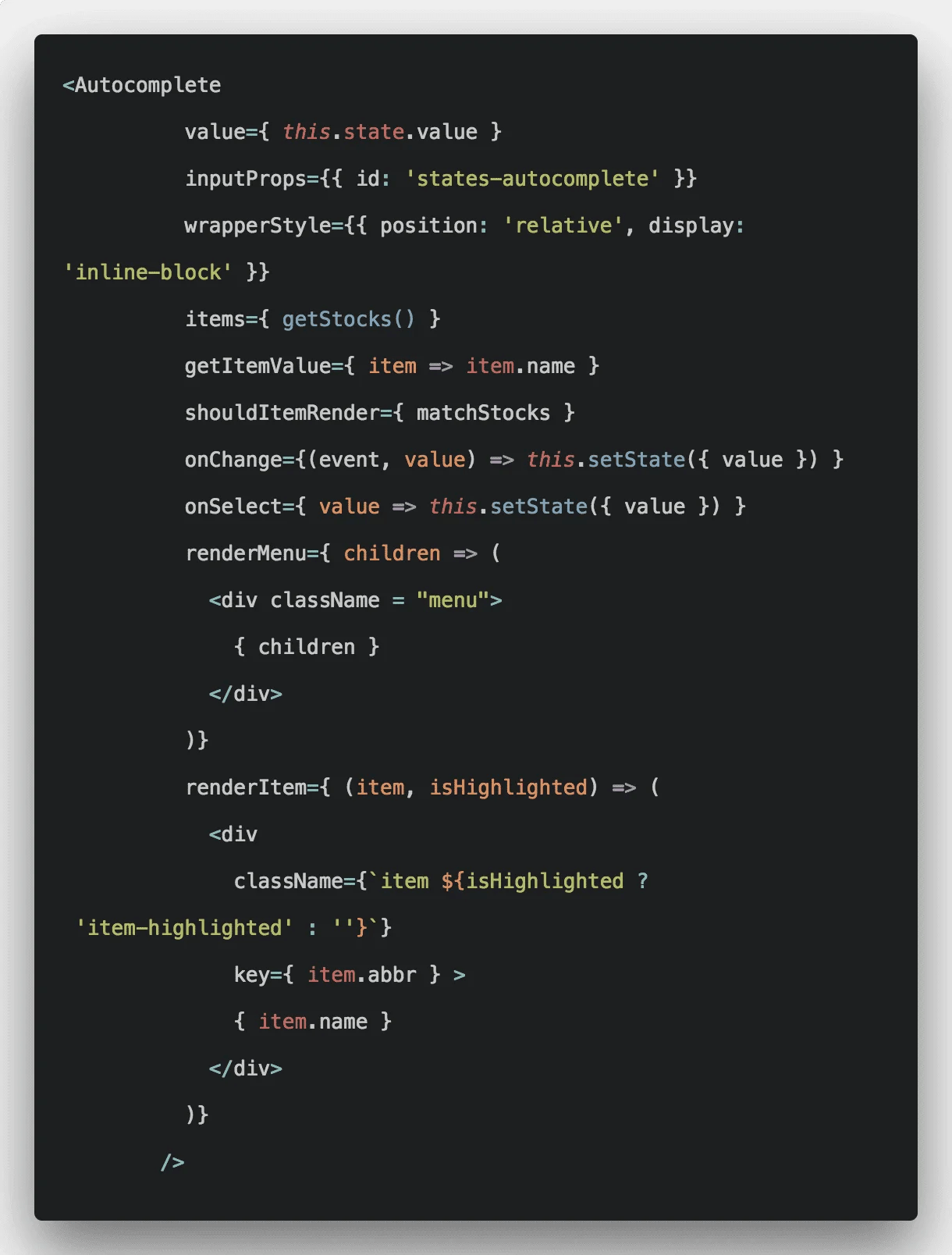 React Example Tutorial