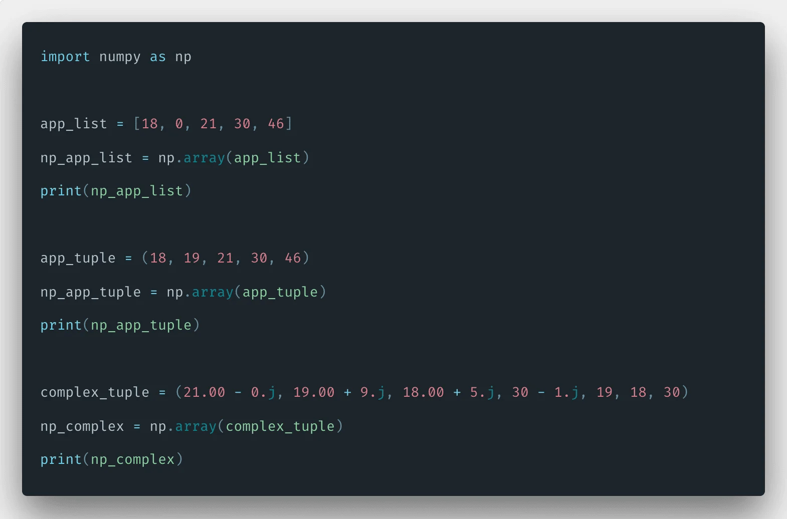 How To Create NumPy Arrays From Python Data Structures