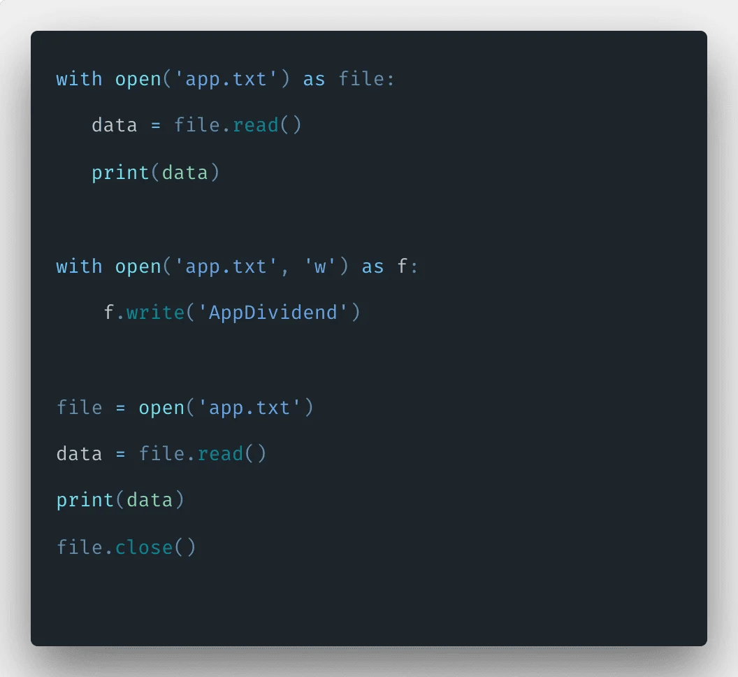 Python With How to Use with() and open() Methods
